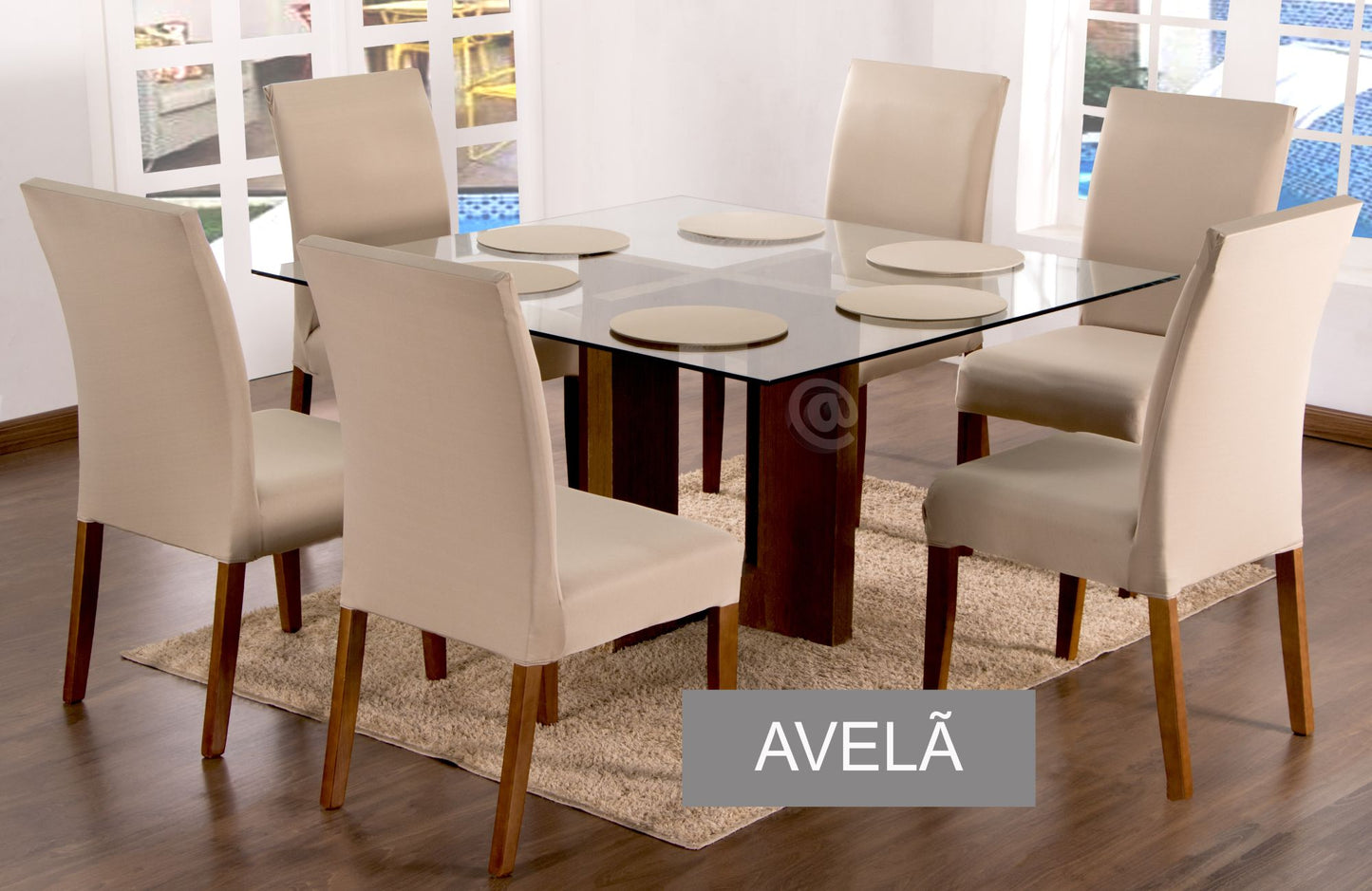 Capa de Cadeira Elástica Avelã 04 Lugares