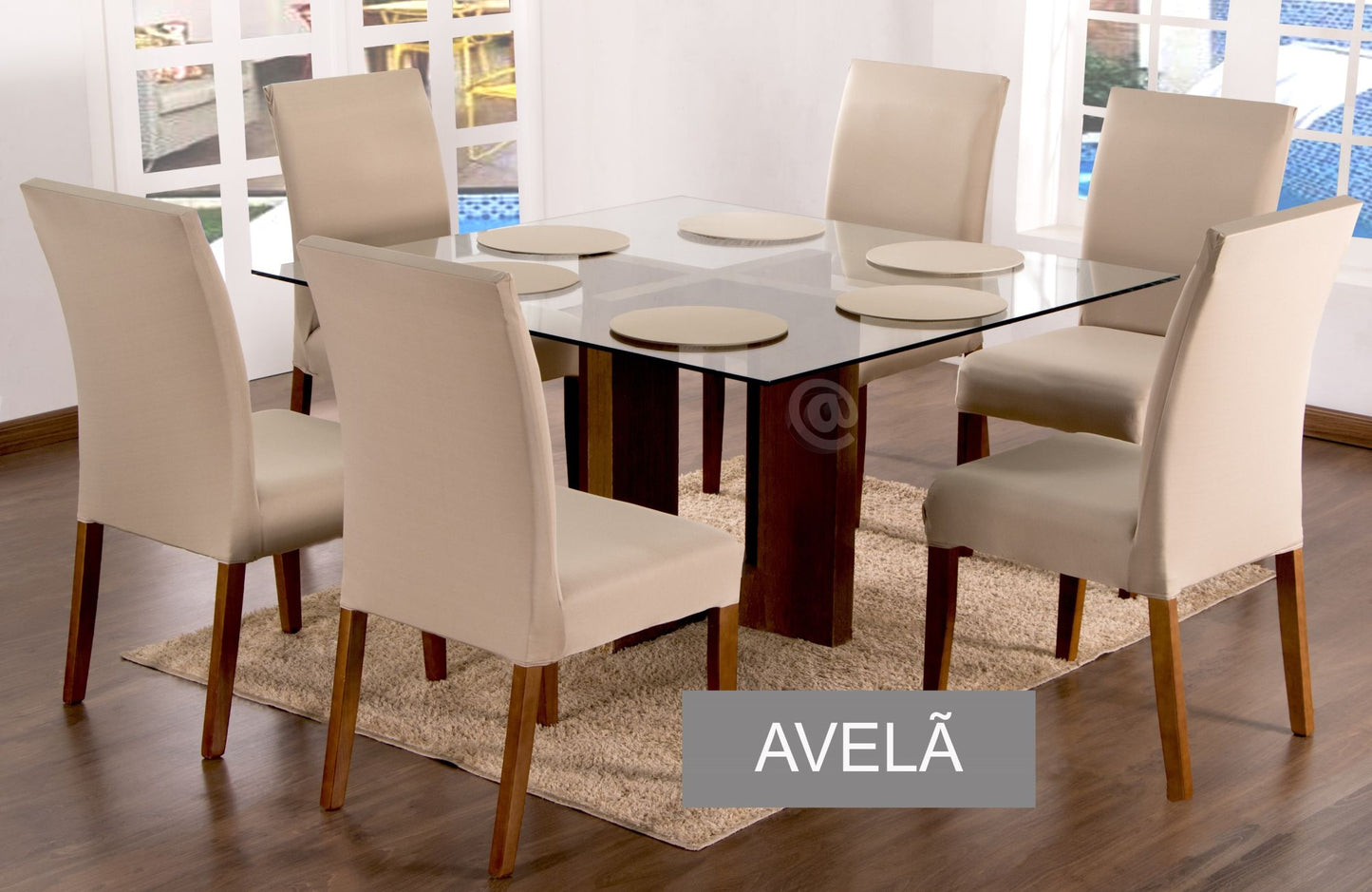 Capa de Cadeira Elástica Avelã 04 Lugares