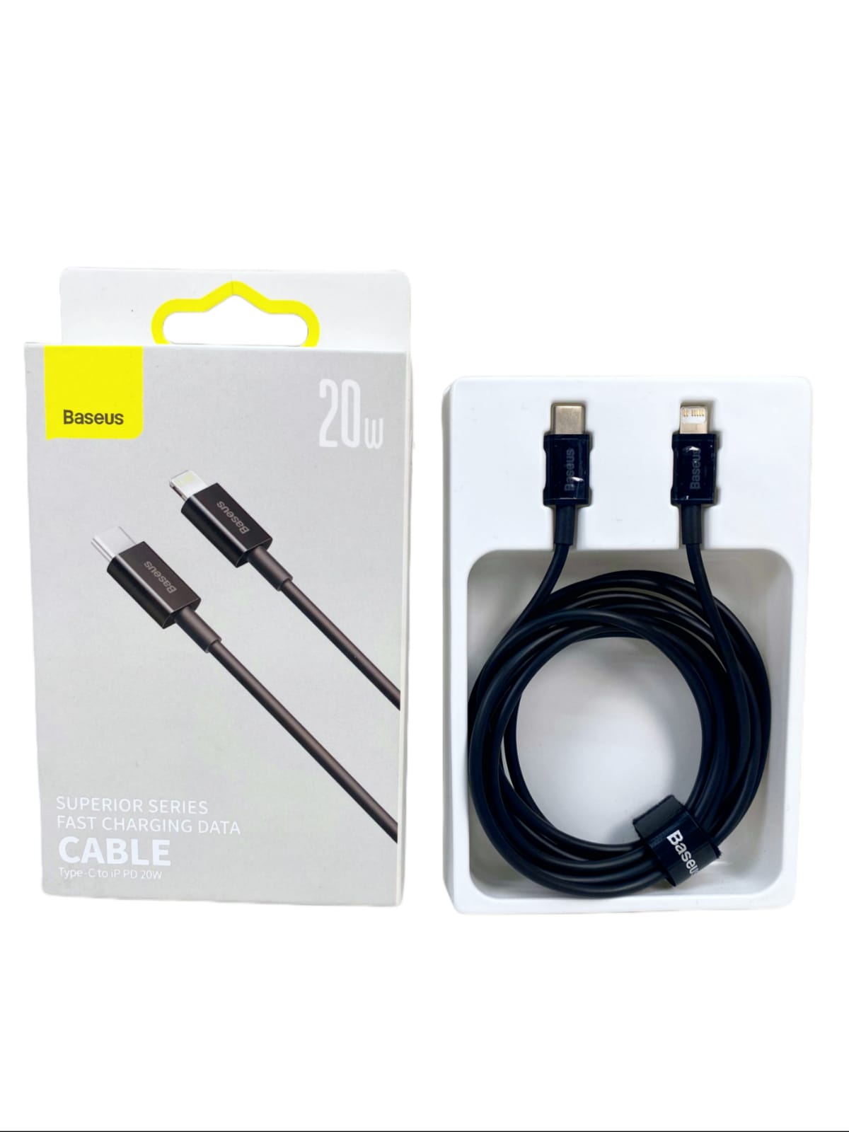 Cabo Turbo 20W USB-C P/ Lightning Superior Series 2 Metros Preto Baseus