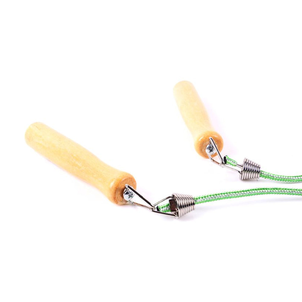 Corda de Pular Manopla Madeira Academia Treino Fitness Crossfit Academia 2,90 m