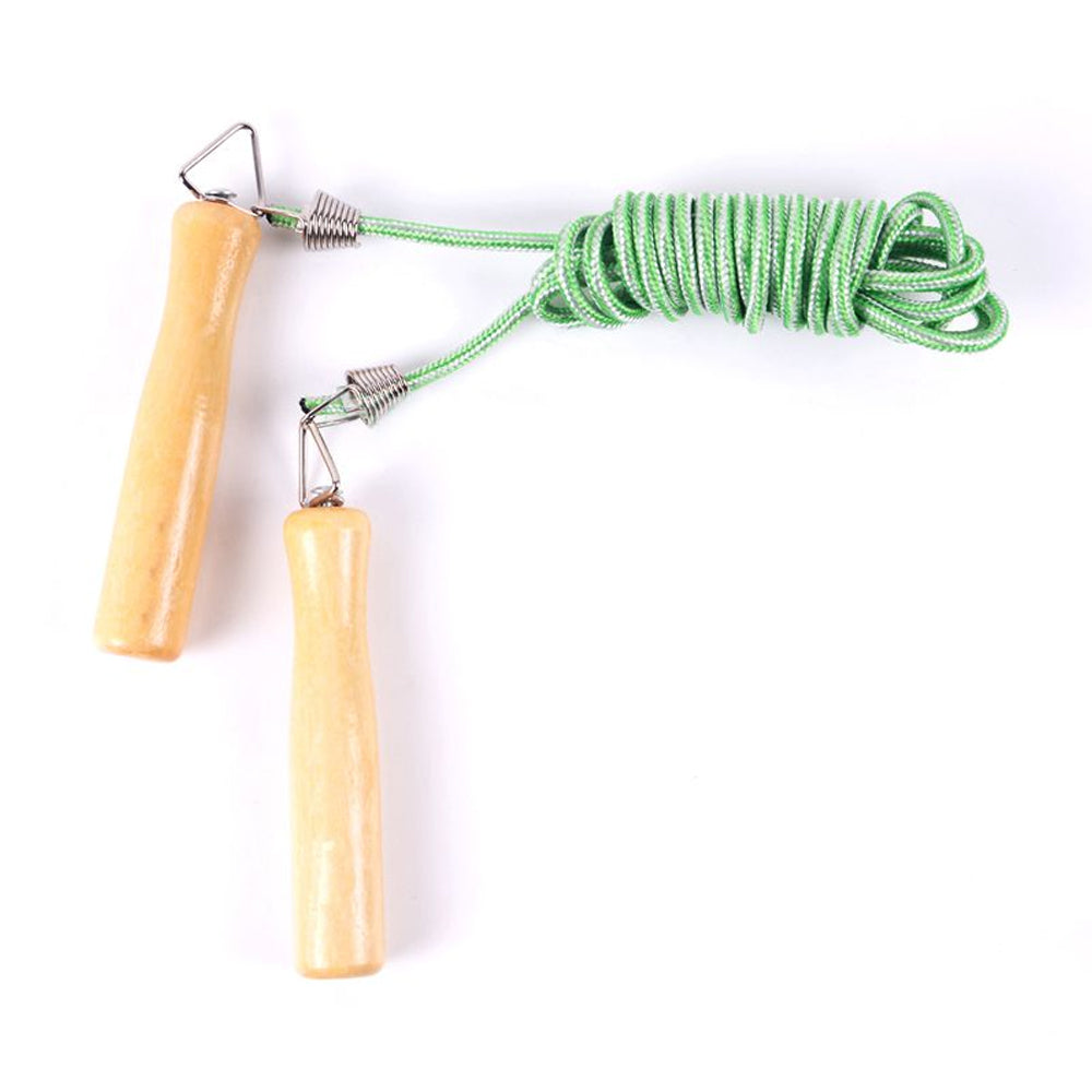 Corda de Pular Manopla Madeira Academia Treino Fitness Crossfit Academia 2,90 m