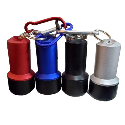 Lanterna Luminária LED Mosquetão Chaveiro Pesca Pescaria Camping Luz de Emergência 3 Modos - Preto