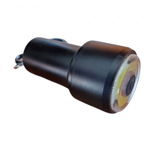 Lanterna Luminária LED Mosquetão Chaveiro Pesca Pescaria Camping Luz de Emergência 3 Modos - Preto