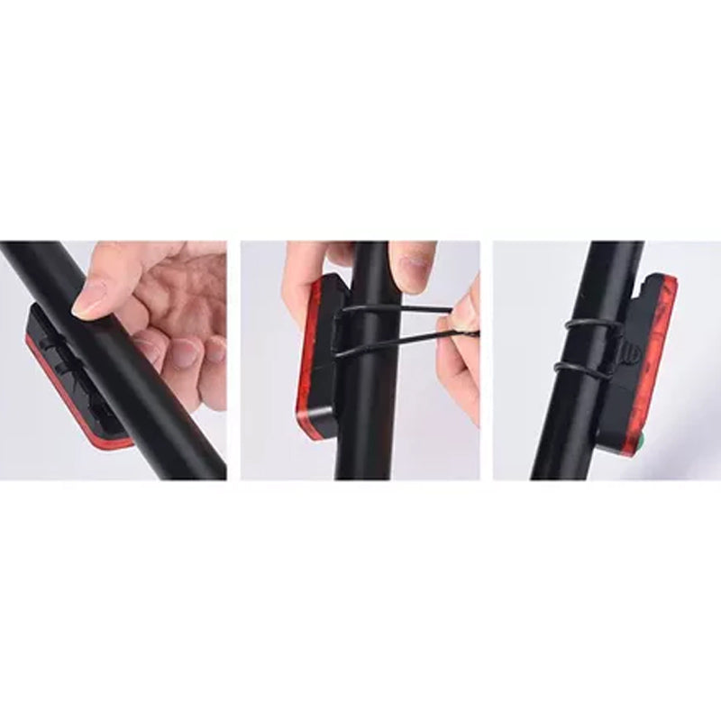 Lanterna Luz Vermelha 100 Lumens Traseira Segurança Alerta Recarregável USB 4