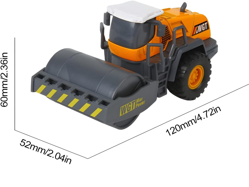 Miniatura Escavadeira E Rolo Compressor Escala 1:50 Com Fricção XZ-1794