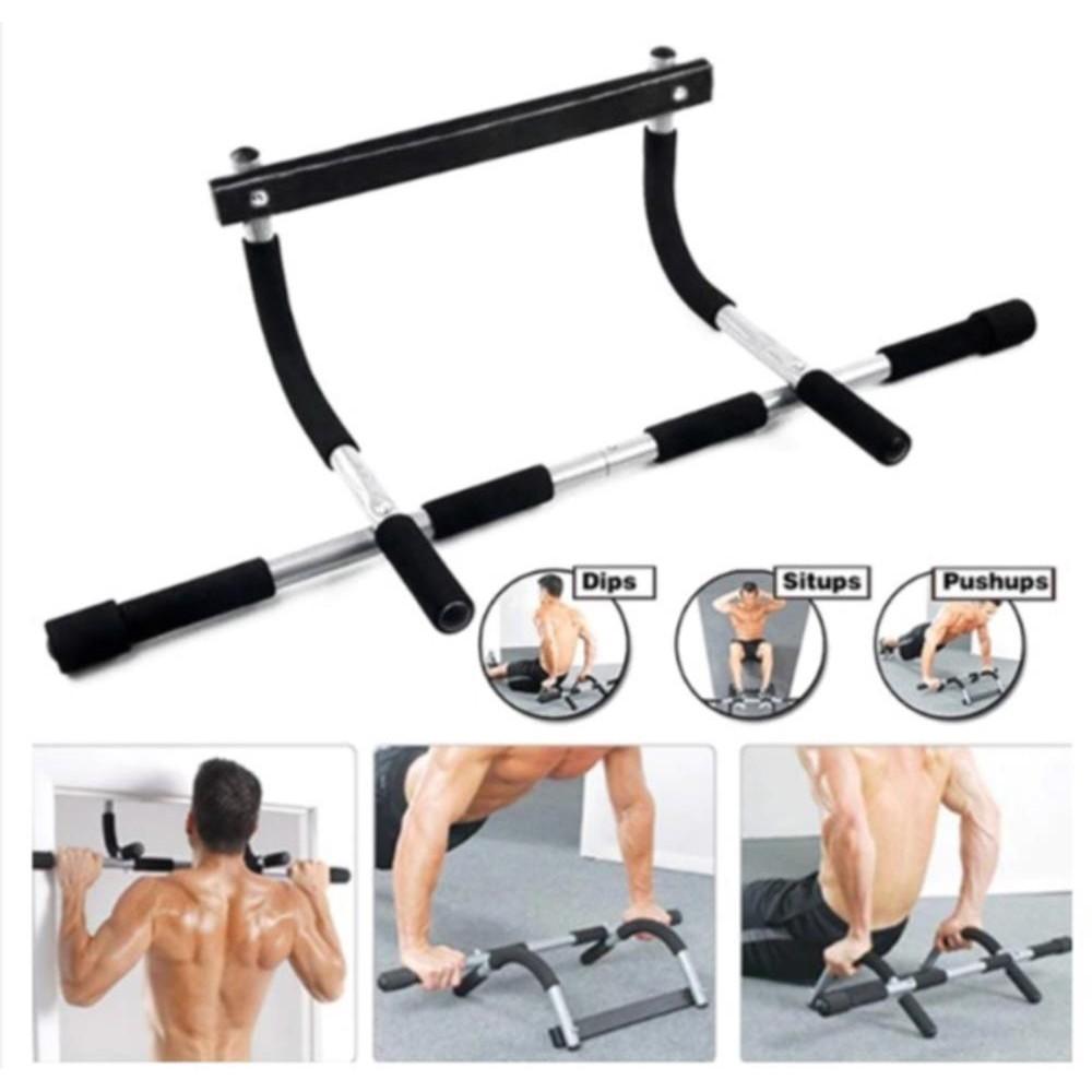 BARRA DE EXERCICIOS PARA PORTA CHAO FIXA MISTA MUSCULACAO FLEXAO ABDOMINAL EXERC