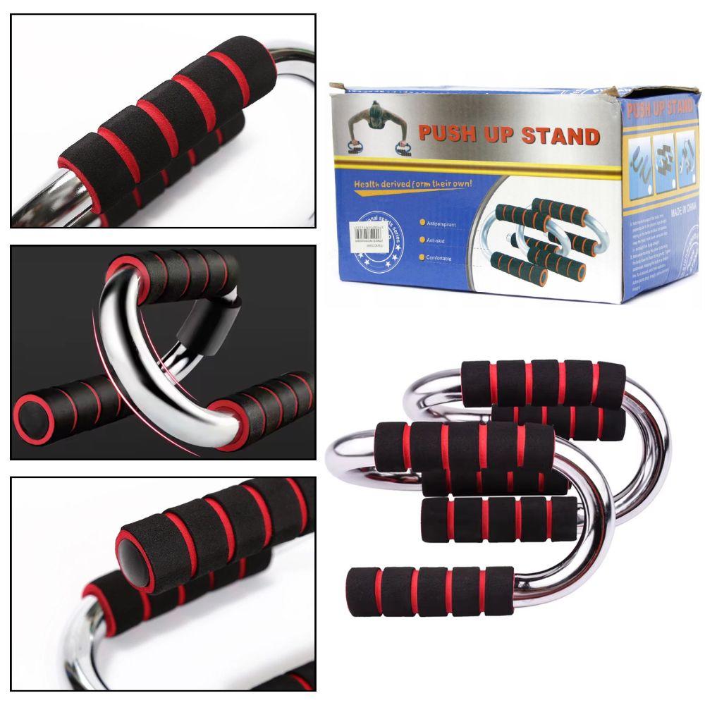 SUPORTE PARA FLEXAO APOIO DE CHAO BARRA TREINO OMBRO TRICEPS PEITO ABDOMEN PRANC