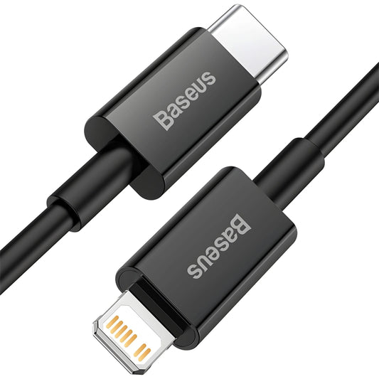 Cabo Turbo 20W USB-C P/ Lightning Superior Series 2 Metros Preto Baseus